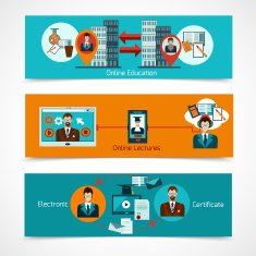 Online Education Banner Set
