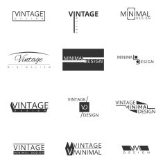 Minimal modern logo design for brand Badges and emblems vector