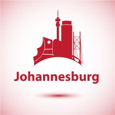 Johannesburg South Africa city skyline silhouette