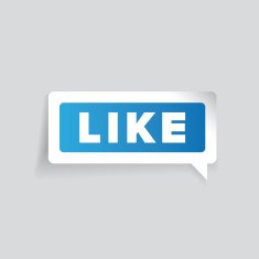 Like label vector speech bubble