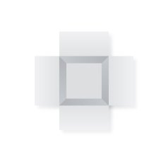 Vector modern open box on white background