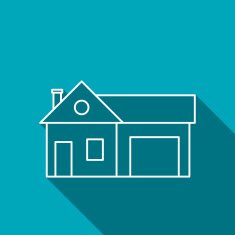 Home and garage vector illustration