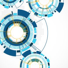 Abstract technological background with various ele N9