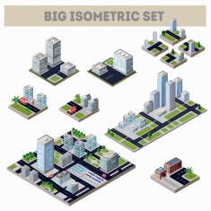 large set of isometric city