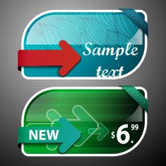 Three Abstract Header Designs - Multicolored Banner Set