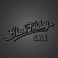 Black Friday Expressive Vector Hand Lettering Illustration On Dark Background