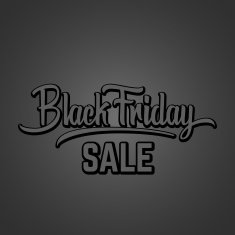 Black Friday Vector Hand Lettering Illustration On Dark Background