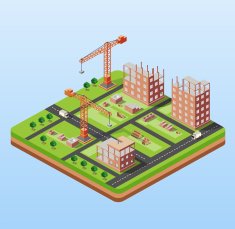 Industrial city building