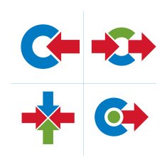 Graphic elements collection with arrows business development N2