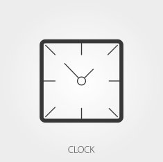 Simple Household Web Icons Clock N2