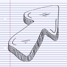 Simple doodle of an arrow