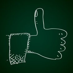 Simple doodle of a thumb