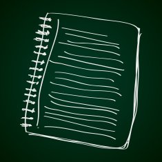 Simple doodle of a notebook