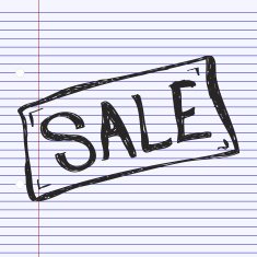Simple doodle of a sale sign N2