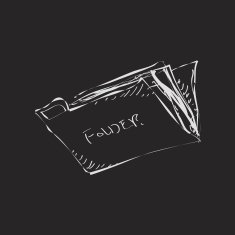 Simple doodle of a folder