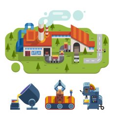 Factory and metal production