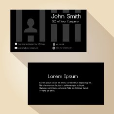 simple black striped business card design eps10