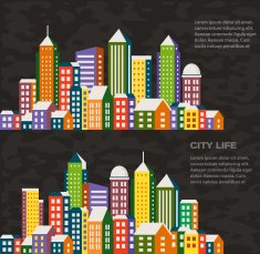 City in a flat style