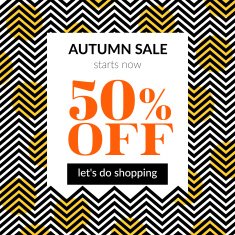 Autumn sale background with pattern