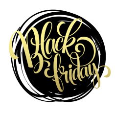 Black friday golden text design Vector illustration