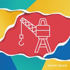 Crane line icon