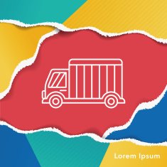 logistics truck line icon N4