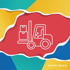 logistics truck line icon N6