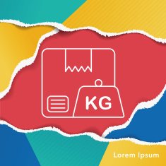 logistics freight weight line icon N3