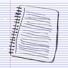Simple doodle of a notebook N2