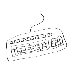 Simple doodle of a keyboard