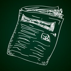 Simple doodle of a newspaper N2