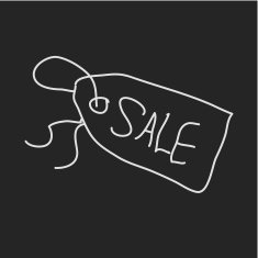 Simple doodle of a sale tag