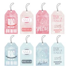 Light pink blue label N2