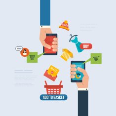 Icons for internet marketing delivery online shopping project management teamwork N3