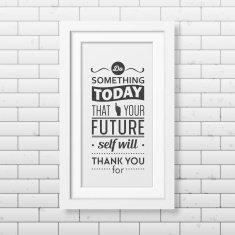 Quote typographical Background in realistic square white frame on the N6