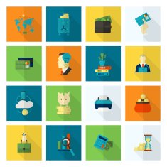 business and finance icon set N4