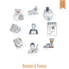 business and finance icon set N7