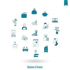 business and finance icon set N9