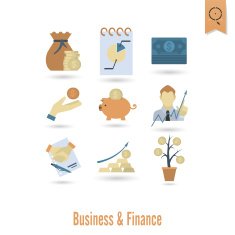 business and finance icon set N13