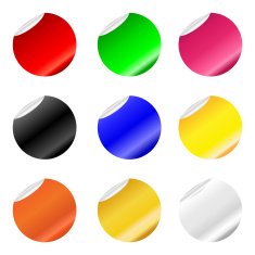 Gloss vector blank stickers