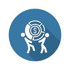 Market Share Icon Business Concept Flat Design N2