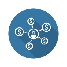 Personal Income Icon Business Concept Flat Design N2