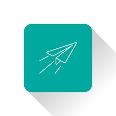 Paper Plane sign Airplane symbol Travel icon