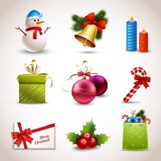 Christmas icons set