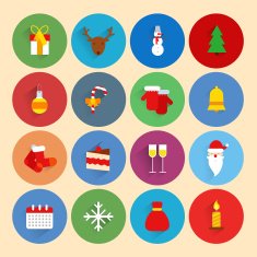 Christmas icons set N2