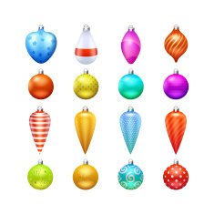 Christmas Toys Icons Set