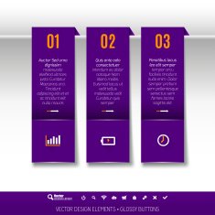 Vector tabs as design elements for business layouts