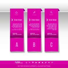 Vector tabs as design elements for business layouts N2