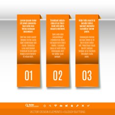 Vector tabs as design elements for business layouts N3