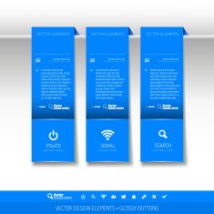 Vector tabs as design elements for business layouts N4
